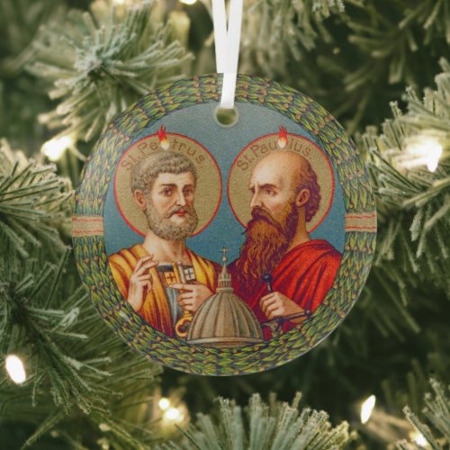 SS Peter and Paul Apostles JMAS 01 Glass Ornament