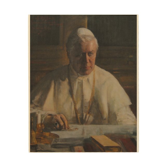 SS. Pius PP. X in Officio Wood Wall Art (Front)