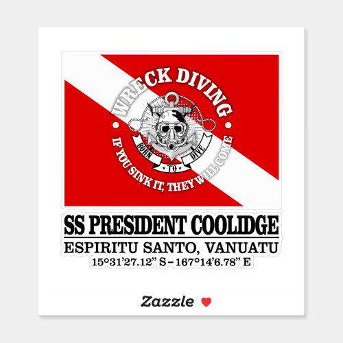 SS President Coolidge best wrecks Sticker