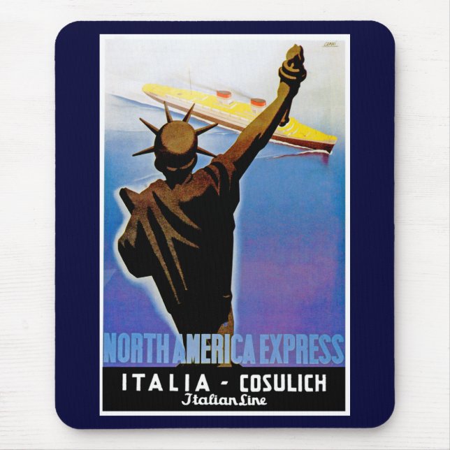 ss Rex passing Statue of Liberty Mouse Pad (Front)