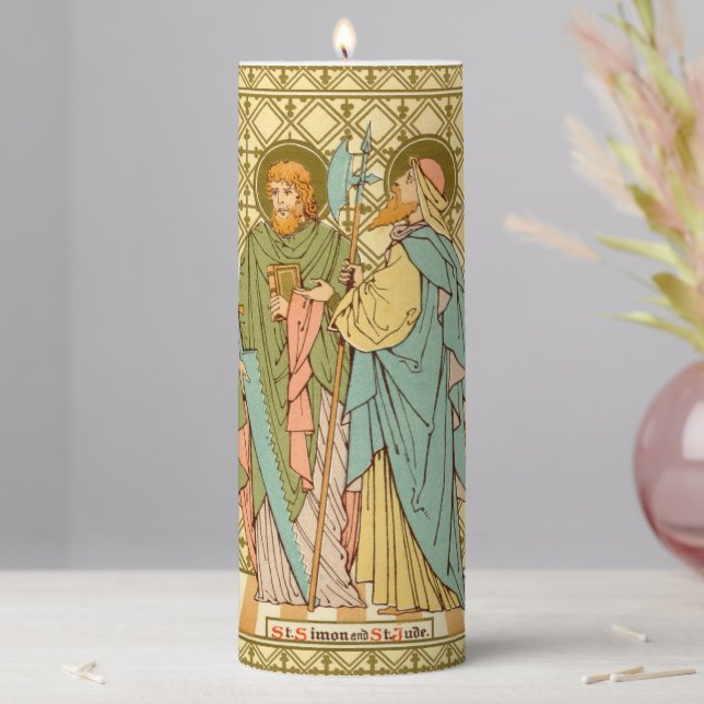 SS. Simon and Jude Thaddeus (RLS 16) 3"x8" Pillar Candle (In Situ)