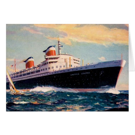 ss United States at Sea (Front Horizontal)