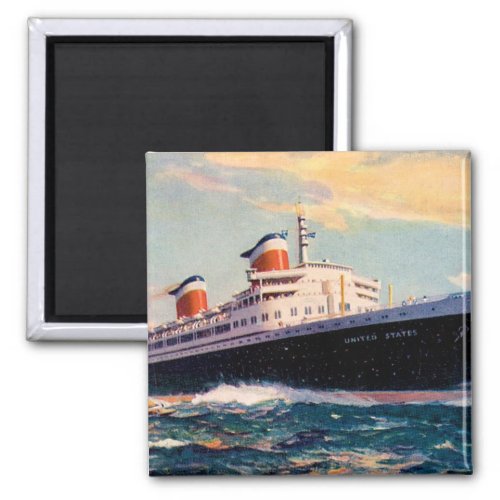 ss United States at Sea Magnet