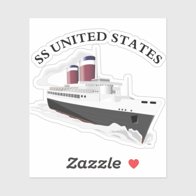 SS United States underway Sticker (Sheet)