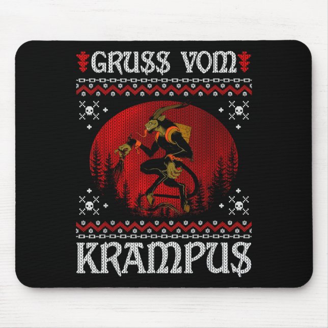 Ss Vom Krampus Christmas Evil Xmas Horror Ugly Swe Mouse Pad (Front)