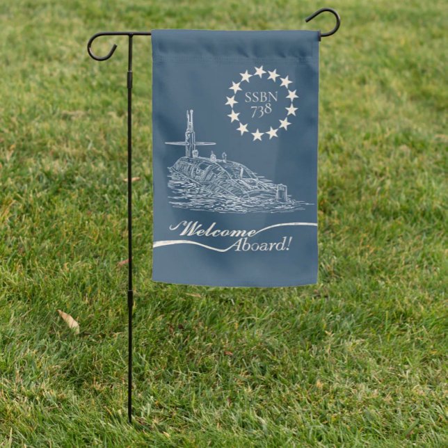 SSBN Welcome Aboard Garden Flag (Customizable SSBN “Welcome Aboard Flag.)