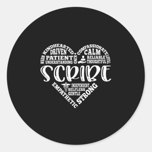 Sscribe ER scribe for medical records Classic Round Sticker