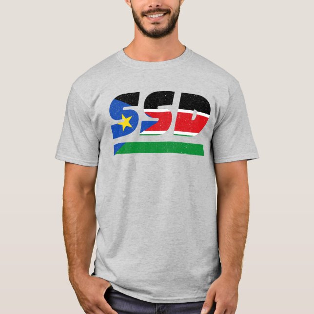 SSD South Sudan African ISO Code 3166 T-Shirt (Front)