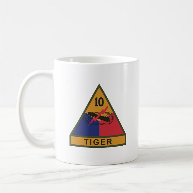 SSI - 10th Armored Division w Name Tape Coffee Mug (Left)