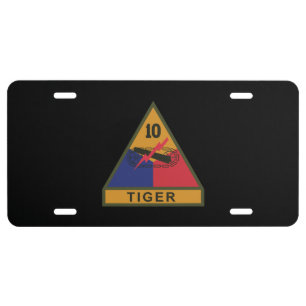 SSI - 10th Armored Division w Name Tape License Plate