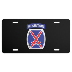 SSI - 10th Mountain Division License Plate