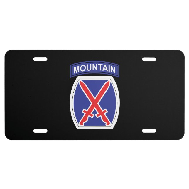 SSI - 10th Mountain Division License Plate (Front)