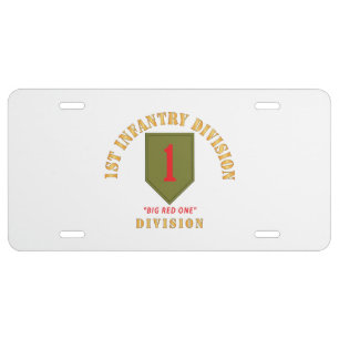 SSI - 1st Infantry Division - Big Red One License Plate