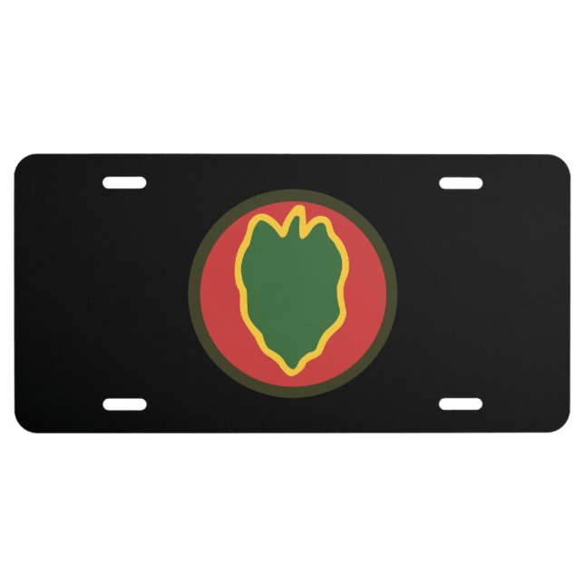 SSI - 24th Infantry Division License Plate (Front)