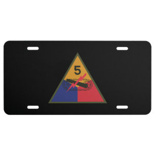 SSI - 5th Armored Division License Plate