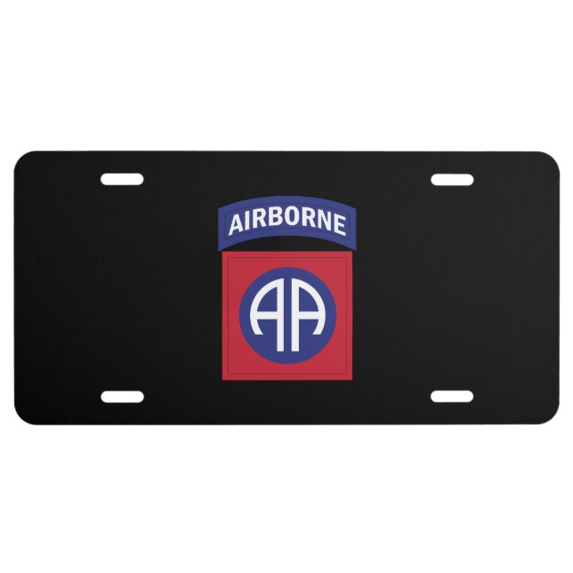 SSI - 82nd Airborne Division License Plate (Front)