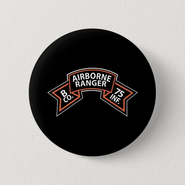 SSI - B Co 75th Infantry (Ranger) Scroll Button (Front)