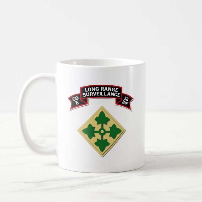 SSI - E Co 58th Infantry (Ranger) Scroll Coffee Mug (Left)