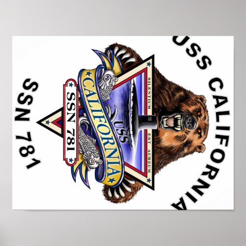 SSN 781 USS California Poster