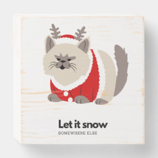 ssnow wooden box sign