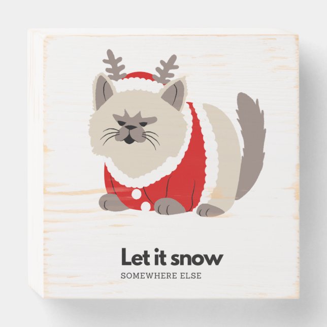 ssnow wooden box sign (Front Horizontal)