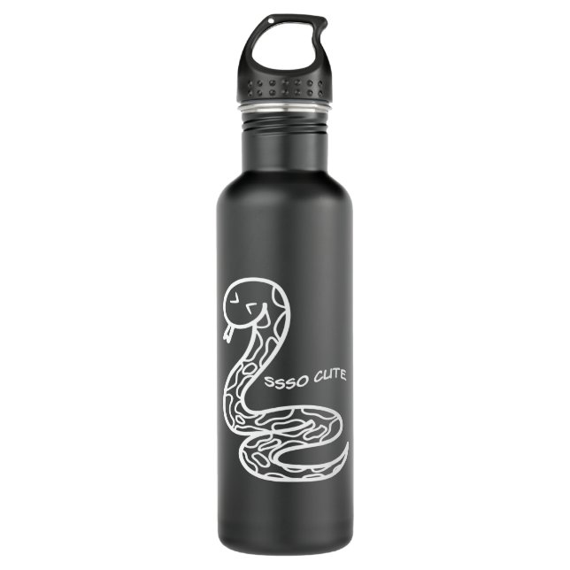 Ssso Cute Snake Snake Reptile Terrarium Stainless Steel Water Bottle (Front)