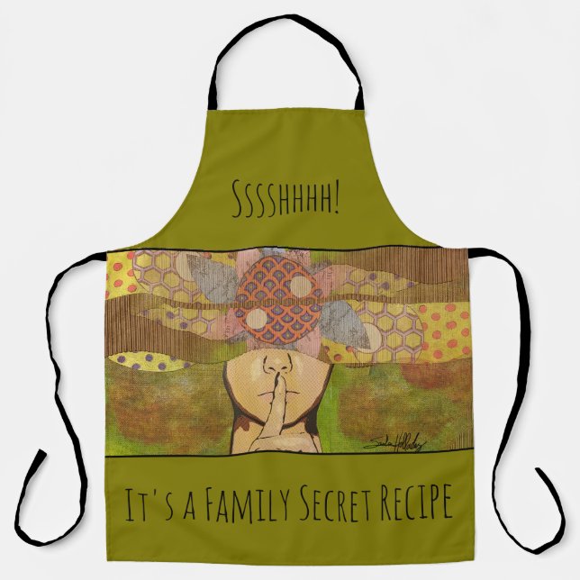 Ssssshhhhh All-Over Print Apron (Front)