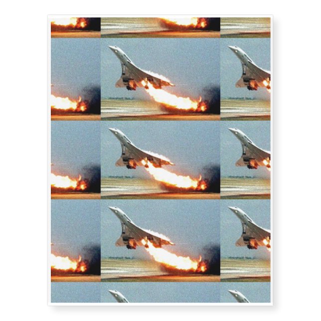 SST SUPERSONIC TRANSPORT TEMPORARY TATTOOS (Front)