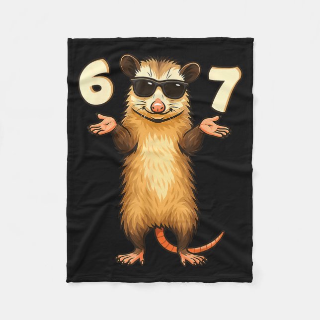 Ssum 67 Hand Motion Meme Funny Kids Teens Gen Alph Fleece Blanket (Front)