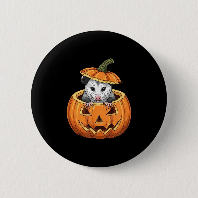Ssum Pumpkin - Funny Halloween  Button (Front)