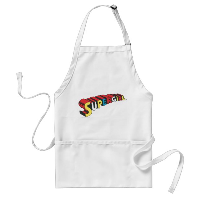 SSupergirl Colorful  Logo Adult Apron (Front)