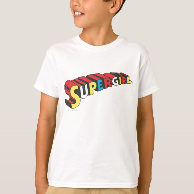 SSupergirl Colorful  Logo T-Shirt (Front)