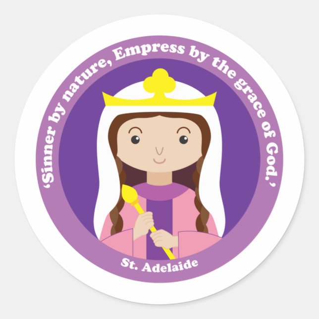 St. Adelaide Classic Round Sticker (Front)