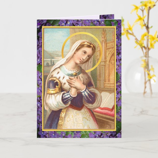 St. Adelaide, Holy Roman Empress (LT 03) Card (Yellow Flower)
