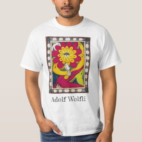 St Adolf_Throne Face_Flower  Adolf WoÌˆlfli  T_Shirt
