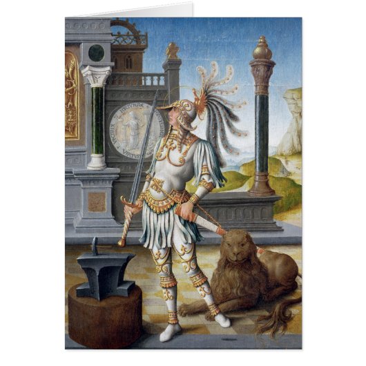 St. Adrian in Armour in an Open Landscape Cards (Front)