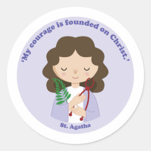 St. Agatha Classic Round Sticker