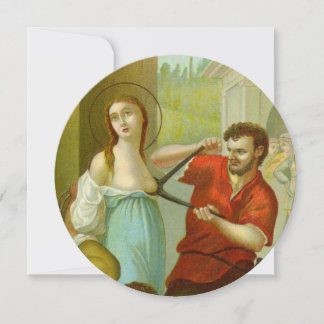 St Agatha (M3) 5.25"x 5.25" Circular Greeting Card