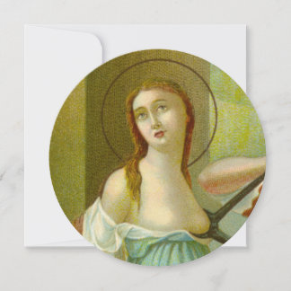 St Agatha (M3) 5.25"x 5.25" Circular Greeting Card