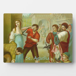 St. Agatha (M 003) 5"x7" Horizontal Plaque