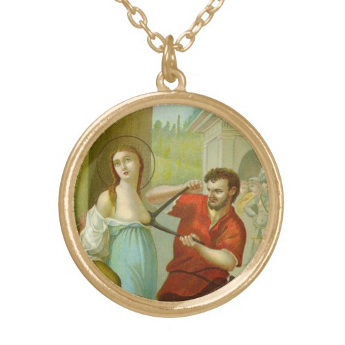 St Agatha M 003 Gold Plated Necklace