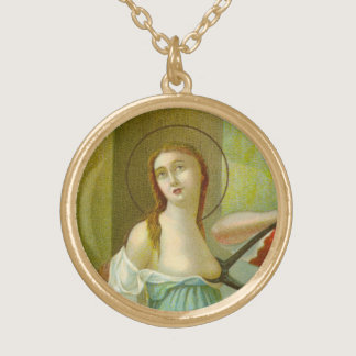 St. Agatha (M 003) Gold Plated Necklace