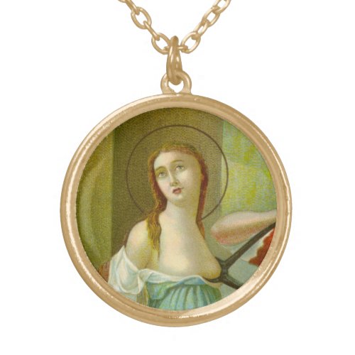 St Agatha M 003 Gold Plated Necklace