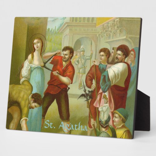 St Agatha M 003 Horizontal Plaque