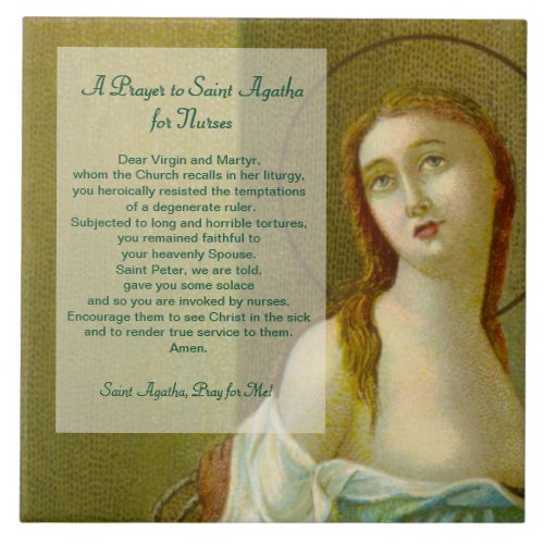 St Agatha M 003 Prayer for Nurses Tile