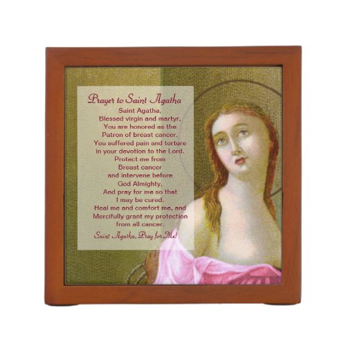 St Agatha M 003 with Prayer Pencil Holder