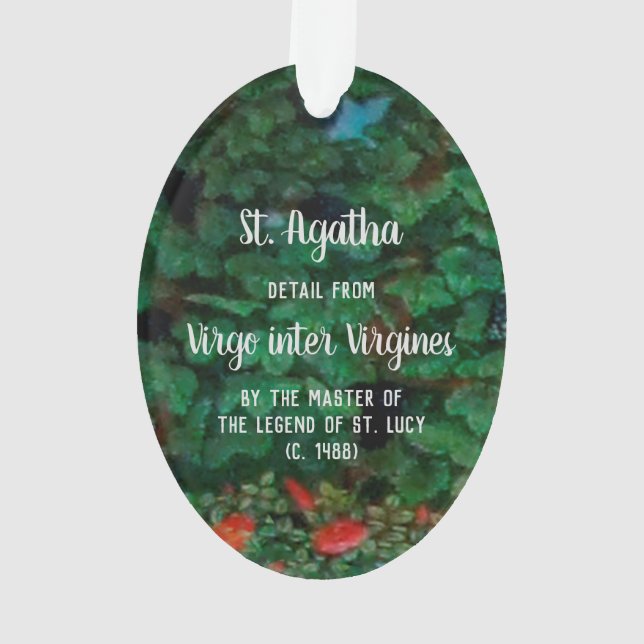 St. Agatha of Sicily (detail; M 070) Acrylic Ornament (Back)