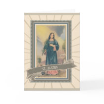 St. Agatha Patron Saint of Bakers Breast Cancer Card