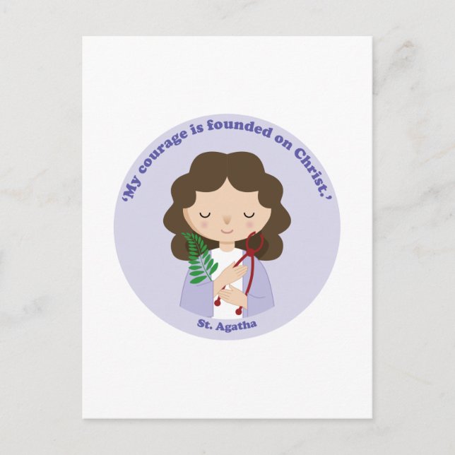 St. Agatha Postcard (Front)
