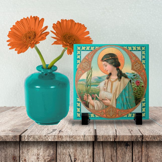 St. Agnes of Rome (BK 006) Ceramic Tile (Creator Uploaded)